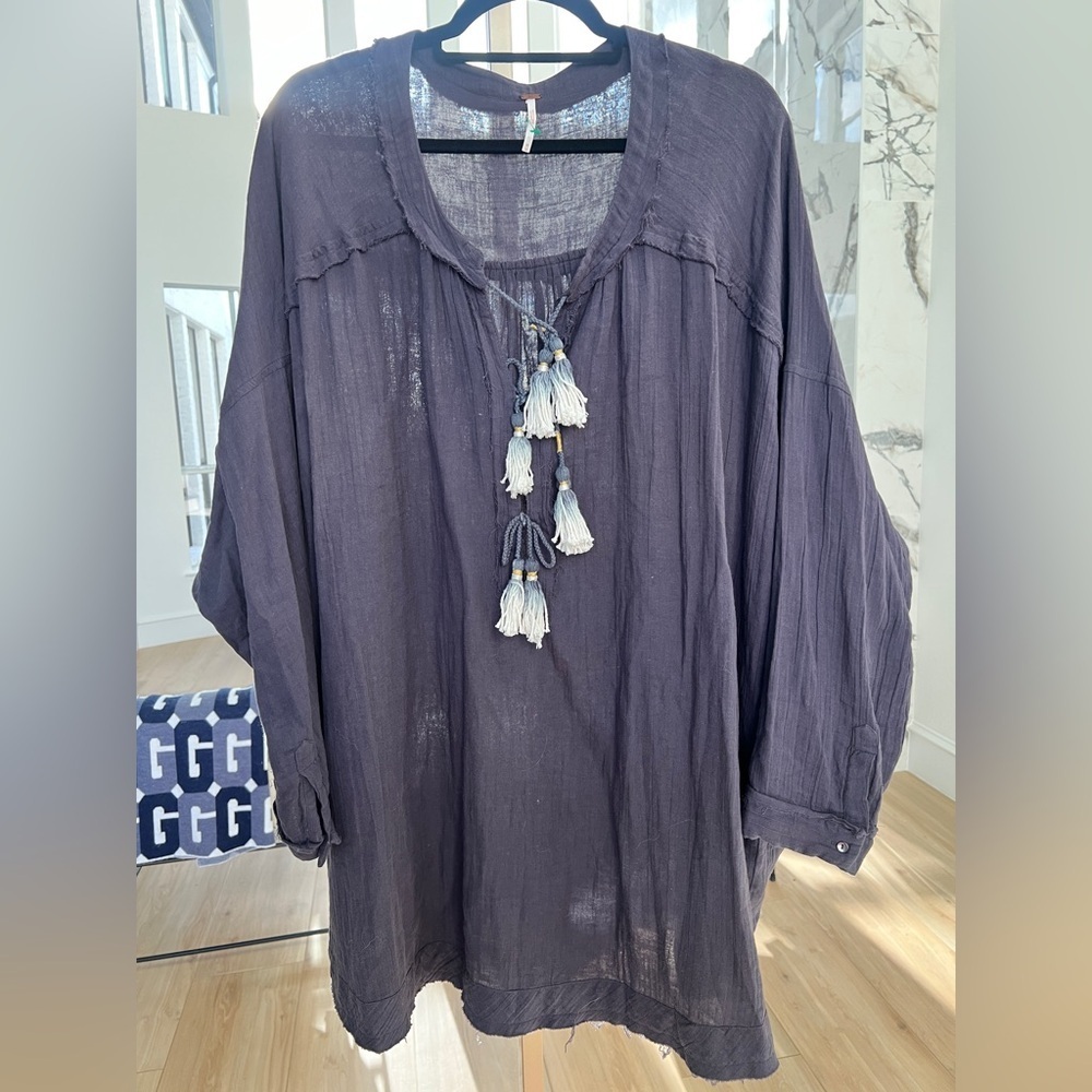 Free People Boho Tassel Top